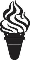 Scoopfuls of Delight Ice Cream Cool Cones Black Ice Cream Emblem vector