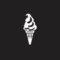 Swirly Indulgence Cone Emblem Whipped Joy Black Cone vector