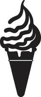 Scoopfuls of Delight Ice Cream Cool Cones Black Ice Cream Emblem vector