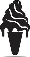 Cool Delights Cone Chilled Indulgence Black Emblem Cone vector