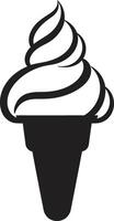 Cool Delights Cone Chilled Indulgence Black Emblem Cone vector