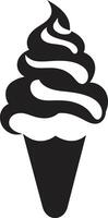 Chilled Serenity Black Cone Tasty Twirls Ice Cream Cone vector