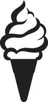 Whipped Serenity Black Cone Ice Cream Indulgent Treat Ice Cream vector