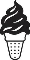 Scoopfuls of Delight Ice Cream Cool Cones Black Ice Cream Emblem vector