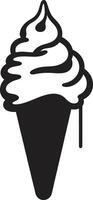 Cool Delights Cone Chilled Whirls Black Emblem Cone vector