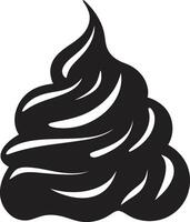 Sweet Temptation Ice Cream Cone Frozen Bliss Black Ice Cream vector