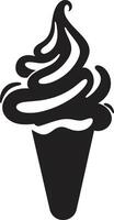 Scoopfuls of Delight Ice Cream Cool Cones Black Ice Cream Emblem vector