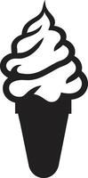 Scoopfuls of Happiness Black Cone Chilled Temptation Ice Cream Cone vector