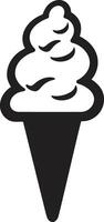 Indulgent Treat Ice Cream Sweet Symphony Black Cone Emblem vector