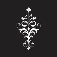 Antique Opulence Black Emblem Emblem Regal Ornaments Vintage Filigree vector