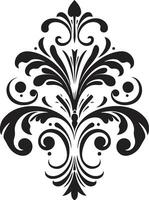 Elegant Scrolls Black Deco Regal Embellishments Filigree vector