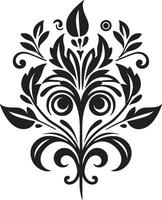Elegant Patterns Vintage Deco Antique Opulence Black Emblem Emblem vector