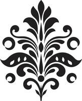 Timeless Opulence Vintage Filigree Ornate Charm Black Emblem vector