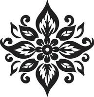 florido encanto negro emblema clásico grabados Clásico filigrana emblema vector