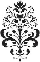 Regal Ornaments Vintage Filigree Gilded Flourishes Black Emblem vector