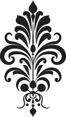 Antique Detailing Black Filigree Regal Ornaments Vintage Deco