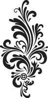 Gilded Flourishes Black Filigree Delicate Mastery Vintage Emblem Emblem vector