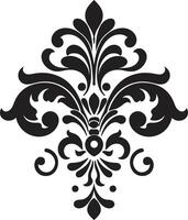 Filigree Heritage Black Intricate Flourish Vintage Emblem vector