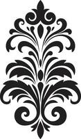 Ornate Charm Black Emblem Classic Etchings Vintage Filigree Emblem vector