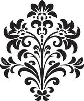 Artistic Reverie Vintage Black Filigree Heritage Black vector