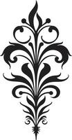 Opulent Engravings Vintage Baroque Splendor Black Filigree vector