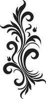 Delicate Mastery Vintage Emblem Emblem Filigree Reverie Black Deco Emblem vector