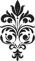 Regal Engravings Black Emblem Gilded Accents Vintage Deco vector