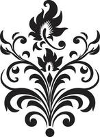 Classic Filigree Black Element Ornate Engravings Vintage vector