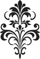 Elegant Heritage Vintage Deco Antique Detailing Black Filigree vector