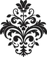 Delicate Craftsmanship Black Elegant Echoes Vintage Filigree Emblem vector