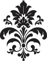 Filigree Elegance Black Victorian Finesse Vintage Emblem vector