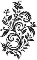 Artistic Essence Vintage Filigree Emblem Filigree Legacy Black vector