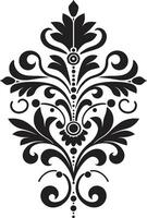 Victorian Detailing Black Filigree Luxurious Patterns Filigree vector