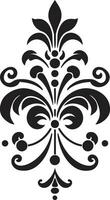 Timeless Beauty Vintage Filigree Ornate Elegance Black vector