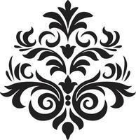 Antique Detailing Black Filigree Regal Ornaments Filigree Emblem vector