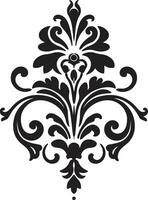 Opulent Mastery Filigree Emblem Baroque Craftsmanship Vintage Emblem vector