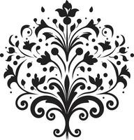 Filigree Legacy Black Regal Engravings Vintage vector