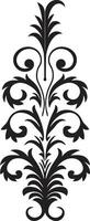 Victorian Essence Vintage Filigree Emblem Intricate Beauty Black Emblem vector