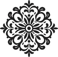 Elegant Scrolls Vintage Emblem Regal Decadence Black Filigree vector