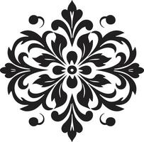 Filigree Mastery Vintage Emblem Regal Detailing Black Filigree Emblem vector