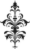 florido elegancia Clásico negro filigrana opulencia negro vector