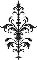 Ornate Elegance Vintage Black Filigree Opulence Black vector