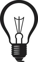 Futuristic Glow Black Bulb Artistry Refined Brilliance Black Bulb Emblem vector