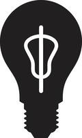 Shadows of Innovation Black Bulb Emblematic Black Bulb Merging Light and Shadow vector