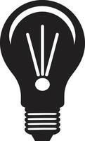 Glowing Creativity Black Bulb Representation Evoke Radiant Shadows Black Bulb Mark vector