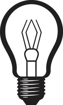 Sleek Luminescence Black Bulb Emblematic Glowing Creativity Black Bulb Representation