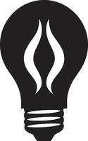 Glowing Elegance Black Bulb Identity Intricate Brilliance Black Bulb Artistry vector