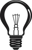 Subtle Illumination Black Bulb Symbol Shadows in Black Bulb Emblematic vector