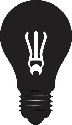 Radiant Shadows Black Bulb Symbol Elegant Black Bulb Emblematic