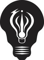 Luminosity Refined Black Bulb Identity Evoke Light Black Bulb Concept vector